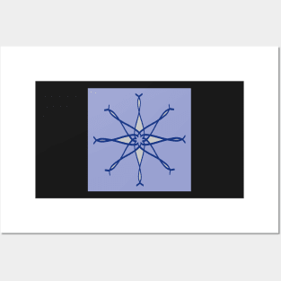 Compass rose - Purple Blue Posters and Art